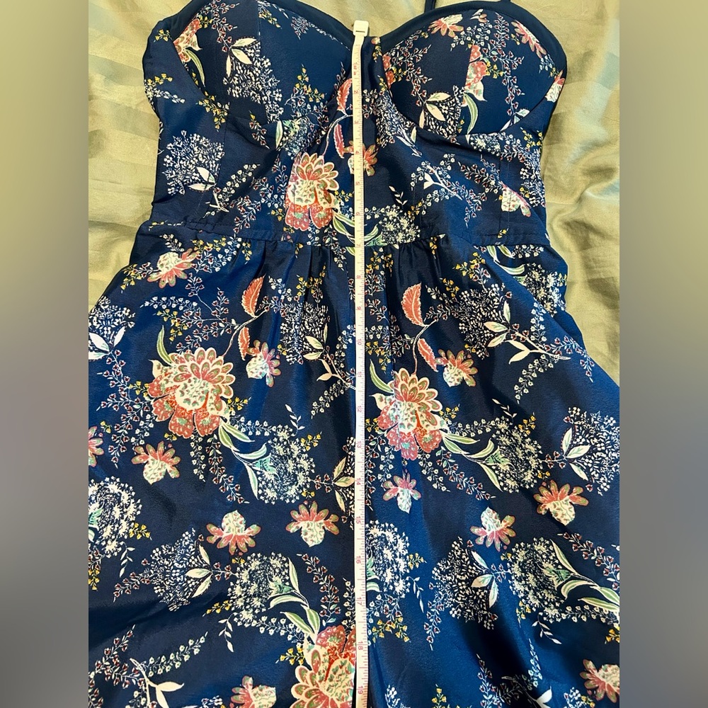 Band of Gypsies Navy and Pink Floral Jumpsuit - Picture 5 of 7